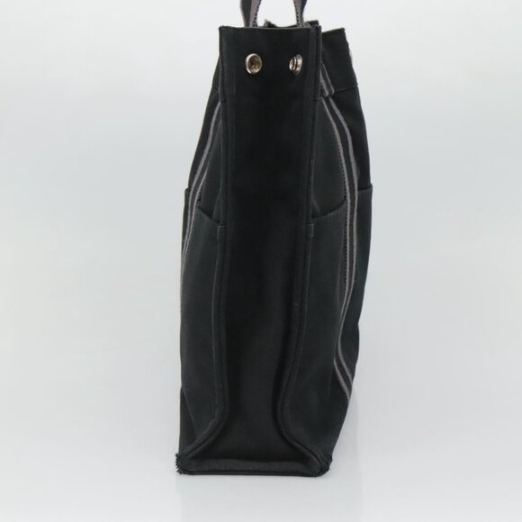 HERMES Fourre Tout MM Hand Bag Canvas Black - Picture 4 of 16